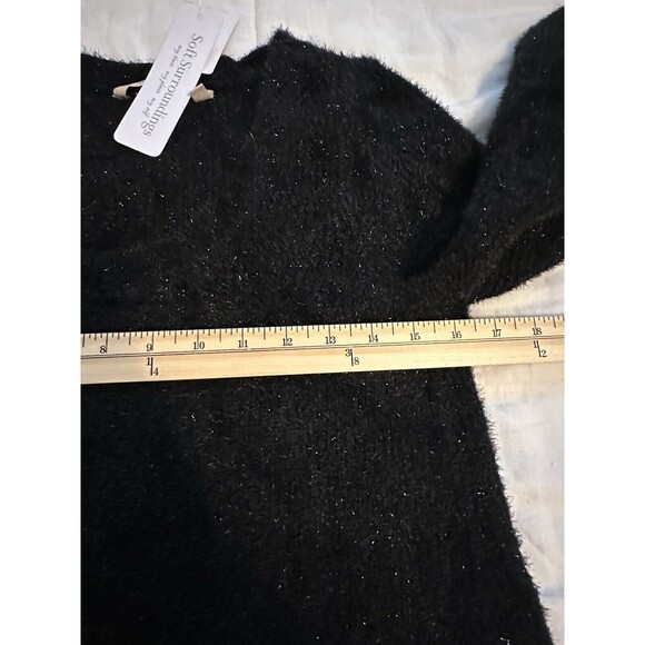 Soft Surrounding Ciara Sparkle Black Sweater Cozy Fluffy Women's Size XS NWT - Picture 8 of 9